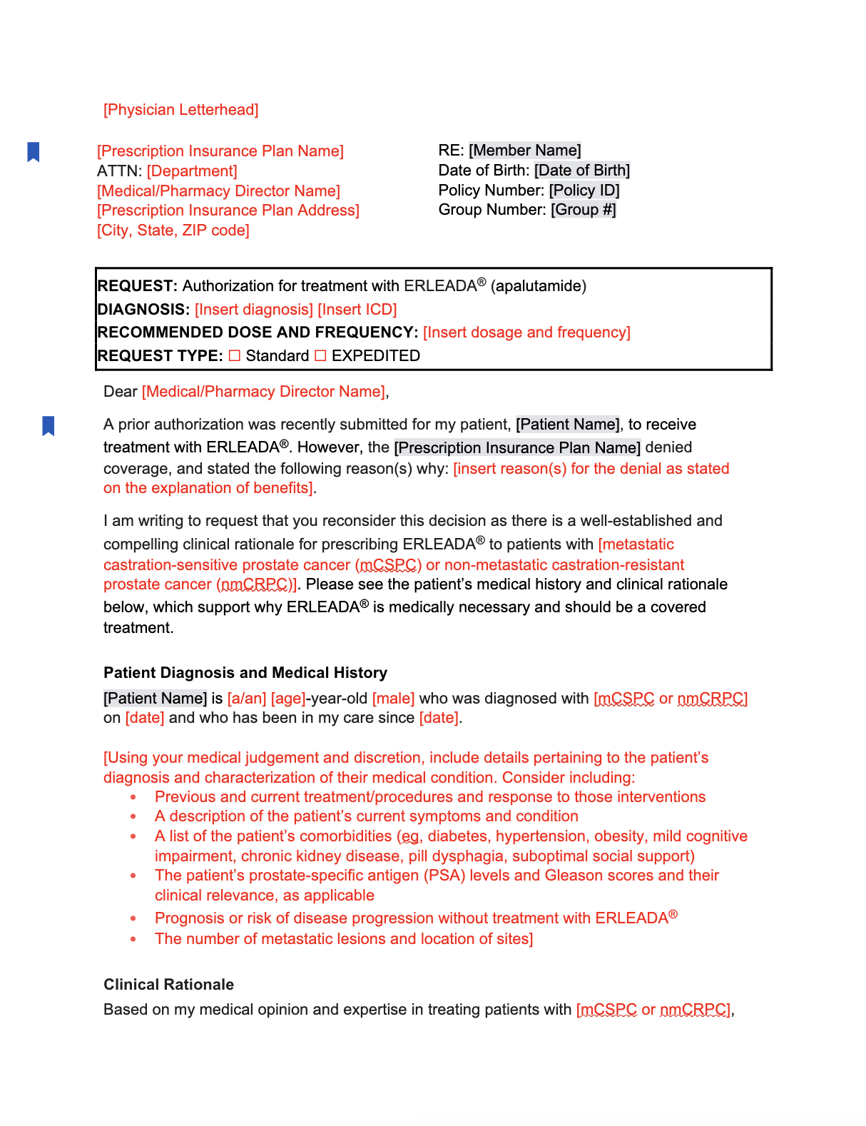 Letter of Appeal