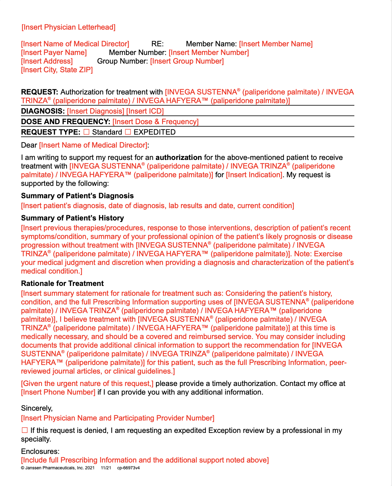 Letter of Medical Necessity