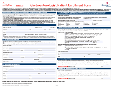 Gastroenterologist Patient Enrollment Form